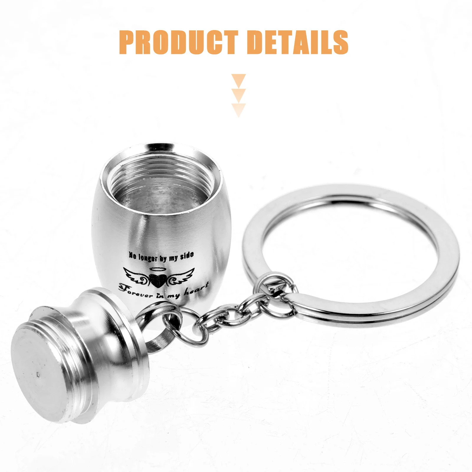 

1pcs Pet Cremation Urn Keychain Mini Ash Container Metal Pendant For Dog Cat Memorial Bag Hanging Ornament Urn Key Pendant