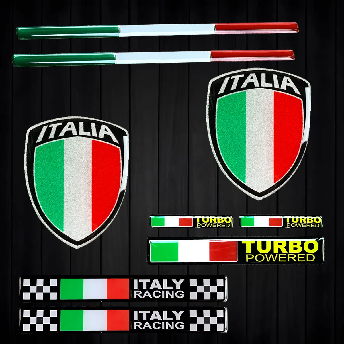 2pcs THIN Italy Flag Sticker Badge Emblem Decoration Italian Bike Motorcycle Stickers for Benelli Ducati Vespa Piaggio Aprilia