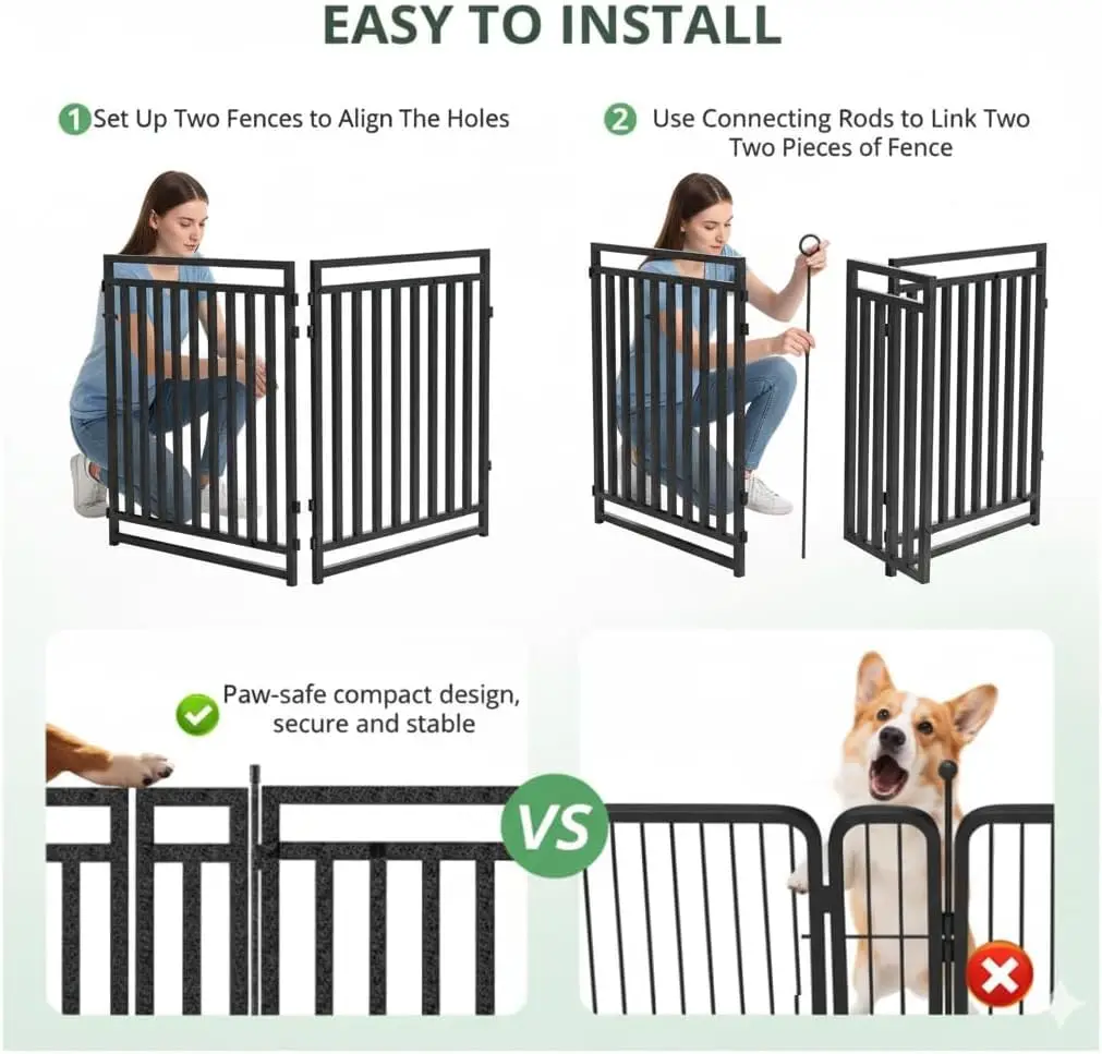 Thickened Metal Dog Fence, 47