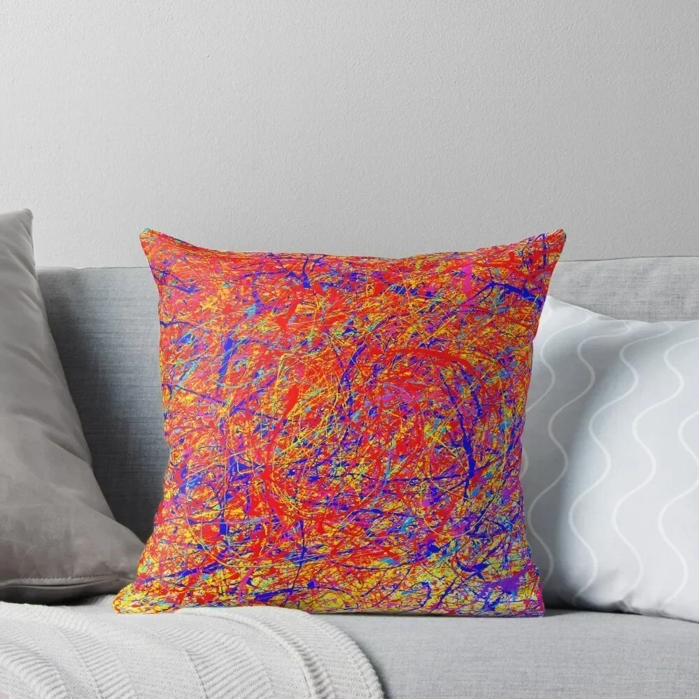 Abstract Jackson Pollock Style Color Throw Pillow Cushions Sofa Pillow Cover Marble Cushion Cover pillow