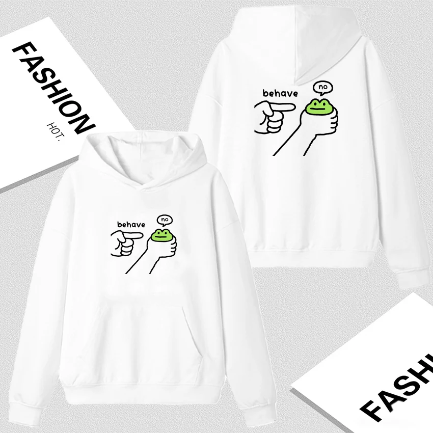 

Dishonest Frog Забавная лягушка Мем Толстовки с двусторонним принтом Милый стиль Жаба Флисовые толстовки с длинными рукавами Мужчины Женщины Свободные унисекс