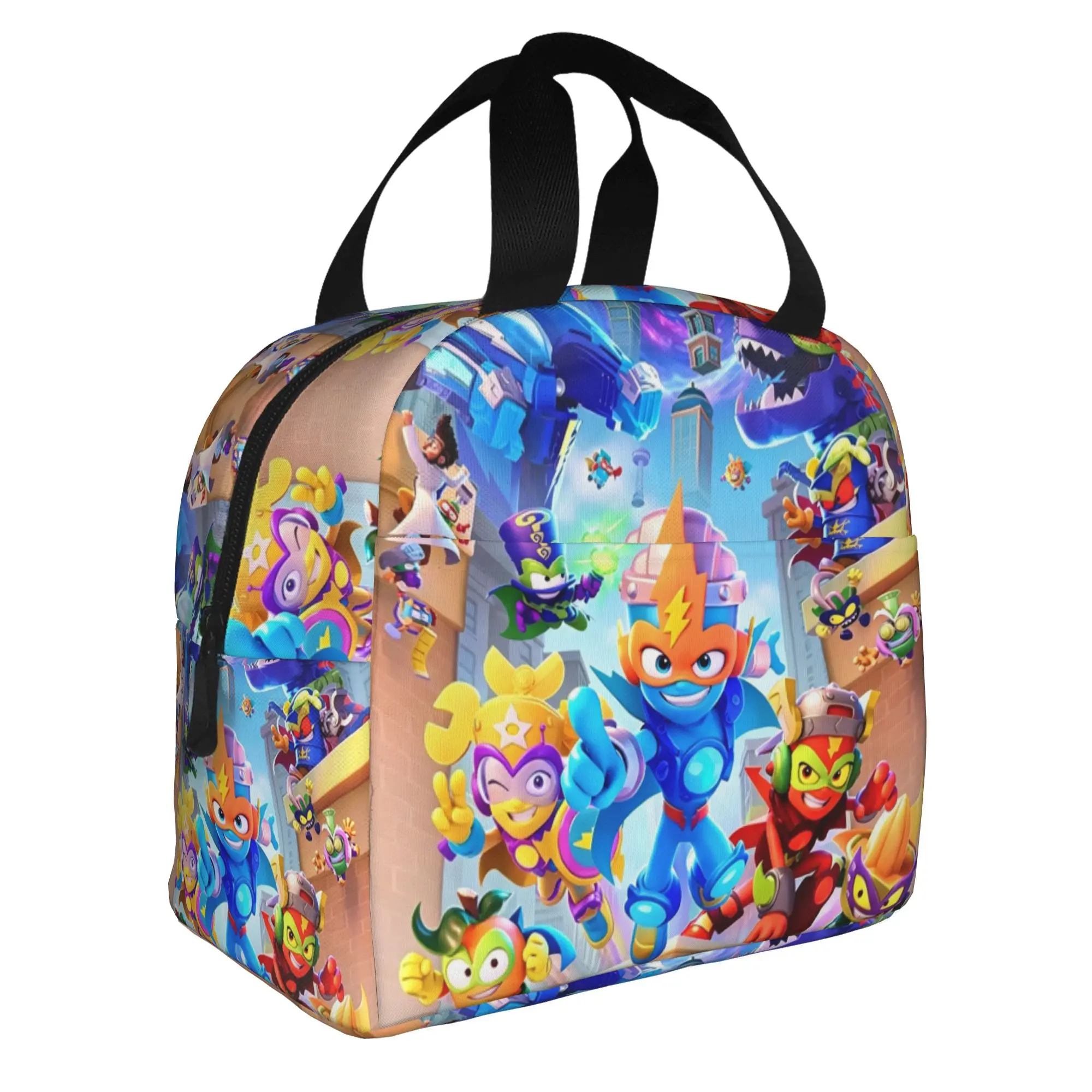 Supers Zingses Insulated Lunch Tote Bag for Women Video Games Adventure Portable Thermal Cooler Bento Box Outdoor Camping Travel