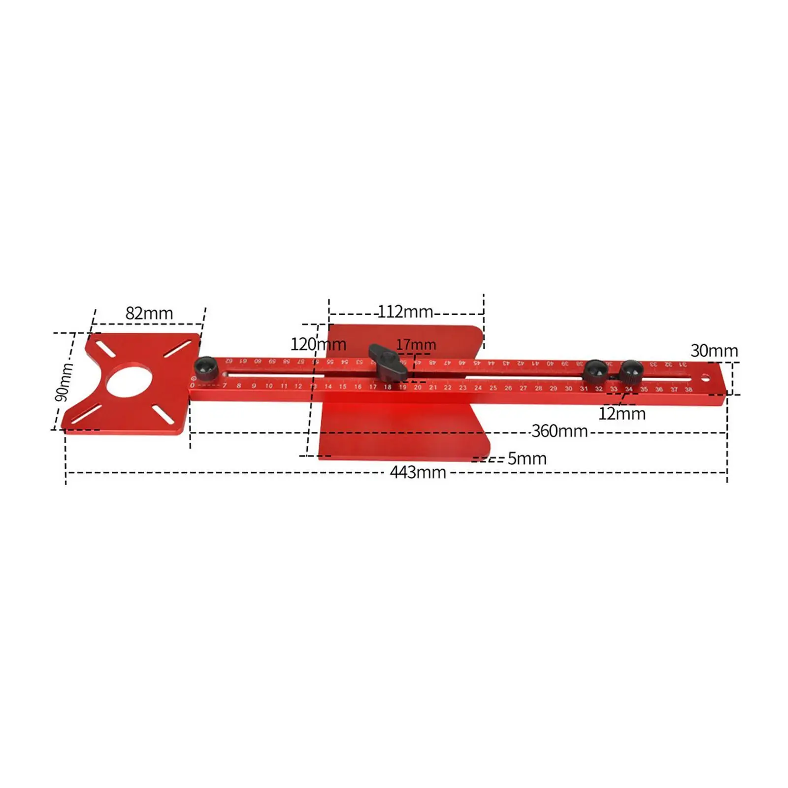 Router Milling Groove Bracket Aluminum Alloy Adjustable Multifunctional Router Guide Router Jig Tool Trimming Machine Flip Board