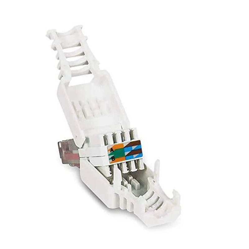 6 Pcs Network Connectors Tool-Free RJ45 CAT6 LAN UTP Cable Plug Without Tools Cat5E Cat6A Installation Cable Patch Cable