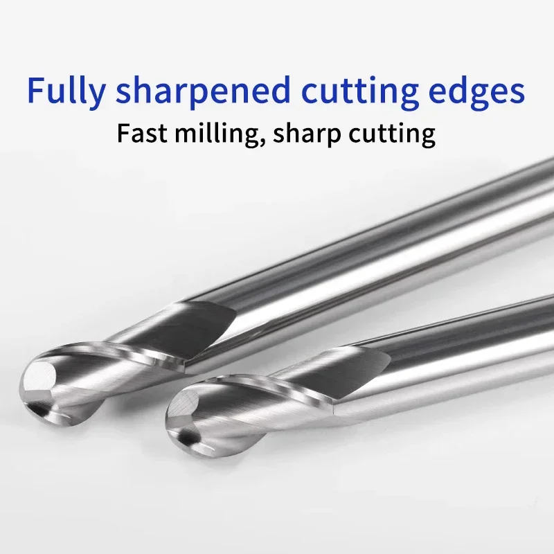 Chowmaster HRC55 2F2 Fluit Kogelfrees Wolfraamcarbide Cutter CNC Router Bit Frees