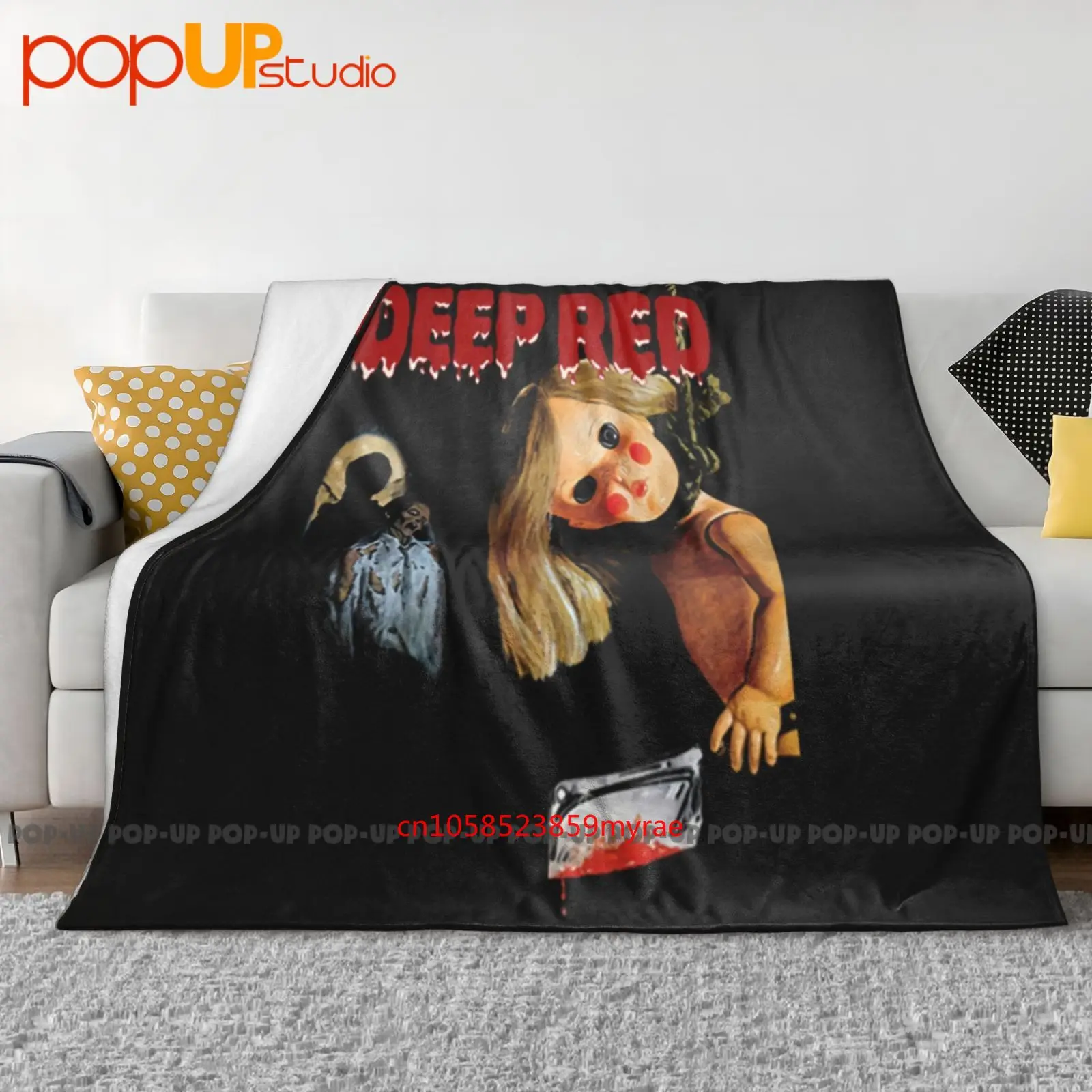 Profondo Rosso Dario Argento Goblin 1975, manta ultrasuave de terror italiano, colcha, funda de sofá de invierno, fundas de cama