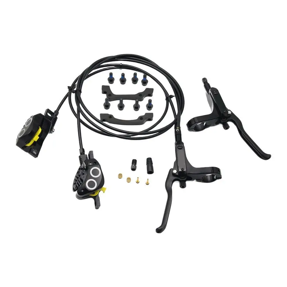 

For Downhill Riding 4-Piston Brake Set Brake Hose Kit 4 Piston Hydraulic Brake Set Hydraulic Brake Internal Hose Installation
