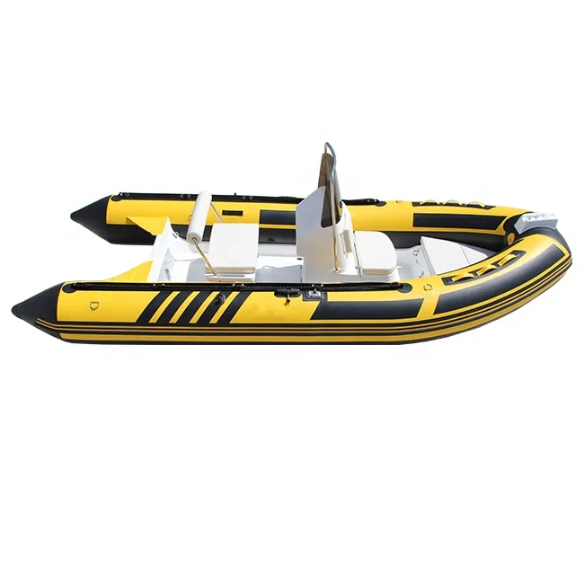 PVC/HYPALON 6 Capacity 430cm Rigid Hull Fiberglass Inflatable Boat
