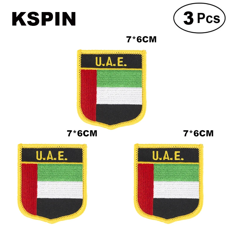 Shiled Shape National Flag Patches, Arábia Saudita Patches para Cothing, Decoração DIY, 3Pcs a Lot