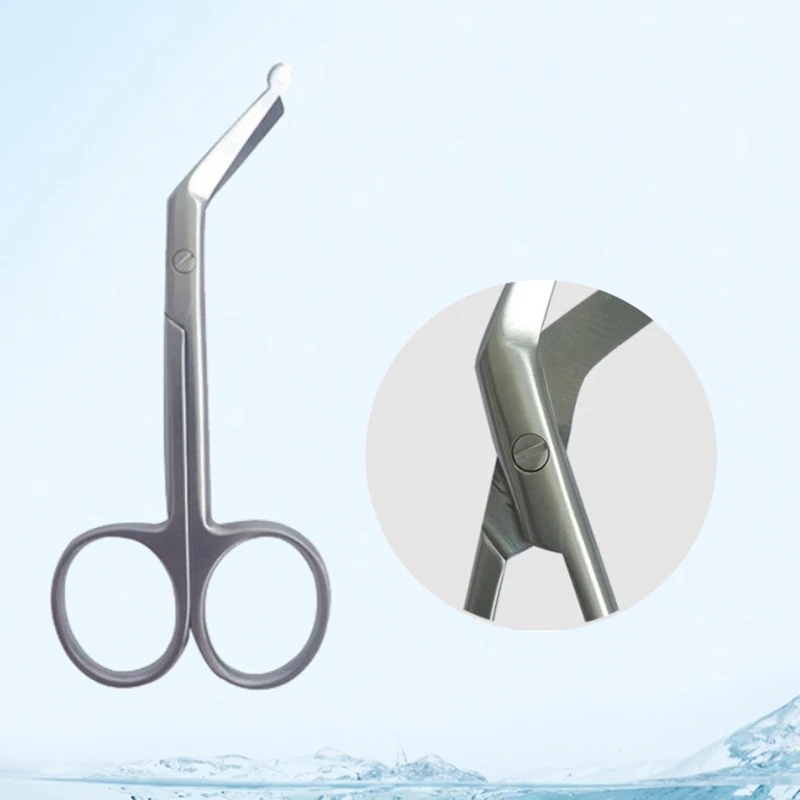 Ostomy Bags Scissors Round Head Curved Design For Prevent Puncturing Of The Bag Body Medical Scissors Stoma Care Accessories