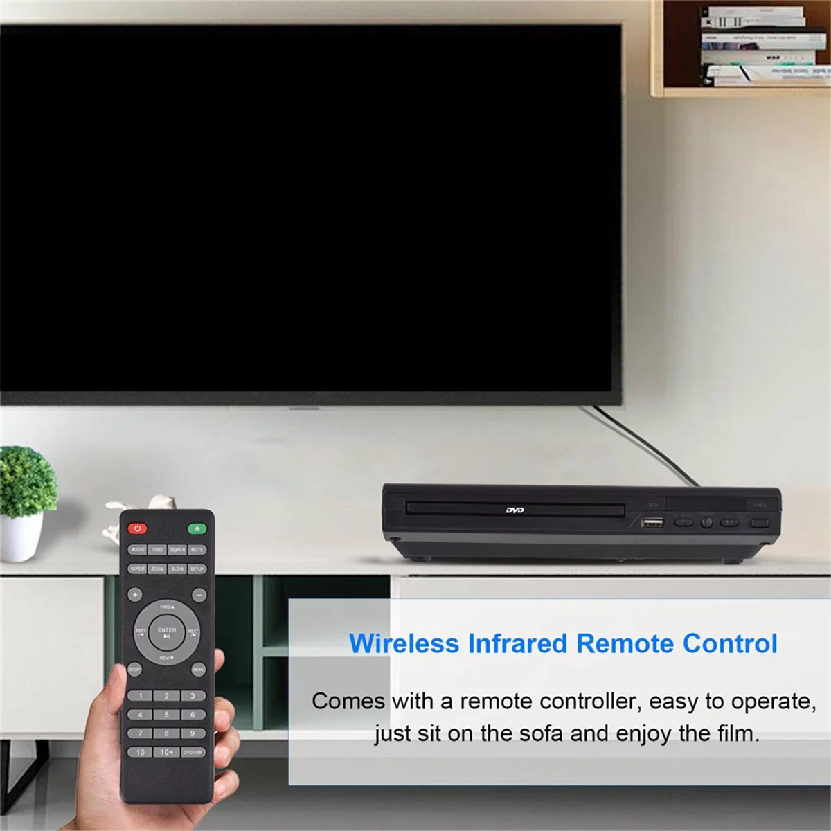 FFYY-DVD-225 مشغل DVD المنزلي مشغل الوسائط المتعددة الرقمي مخرج AV مع جهاز التحكم عن بعد للتلفزيون مشغل DVD VCD الاتحاد الأوروبي التوصيل