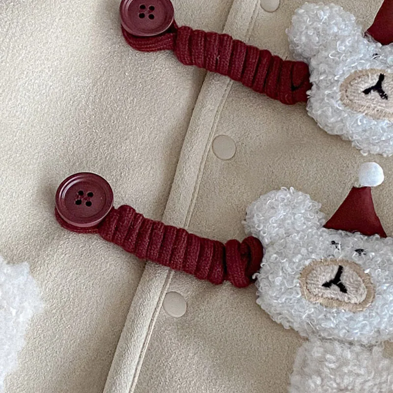 IYEAL طفل عيد الميلاد ملابس الشتاء الوليد الفتيان والفتيات الصوف بذلة البدر الذكرى رومبير السنة الجديدة بذلة