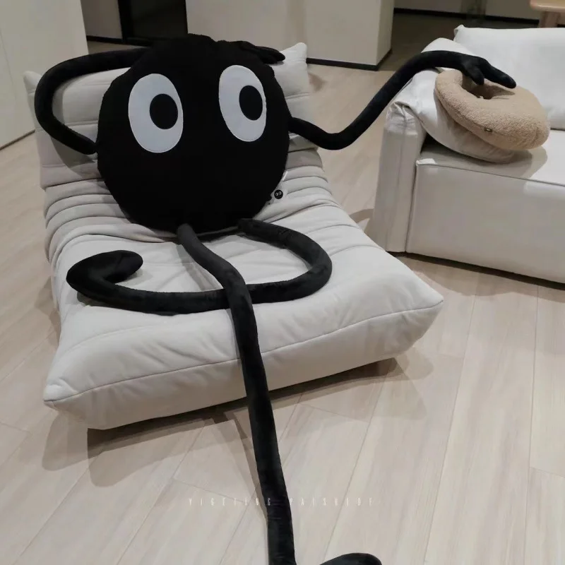 Huge Cute Black Briquettes Octopus Plush Toy Giant Stuffed Animal Doll Super Soft Hug Pillow Gift for Kids and Adults