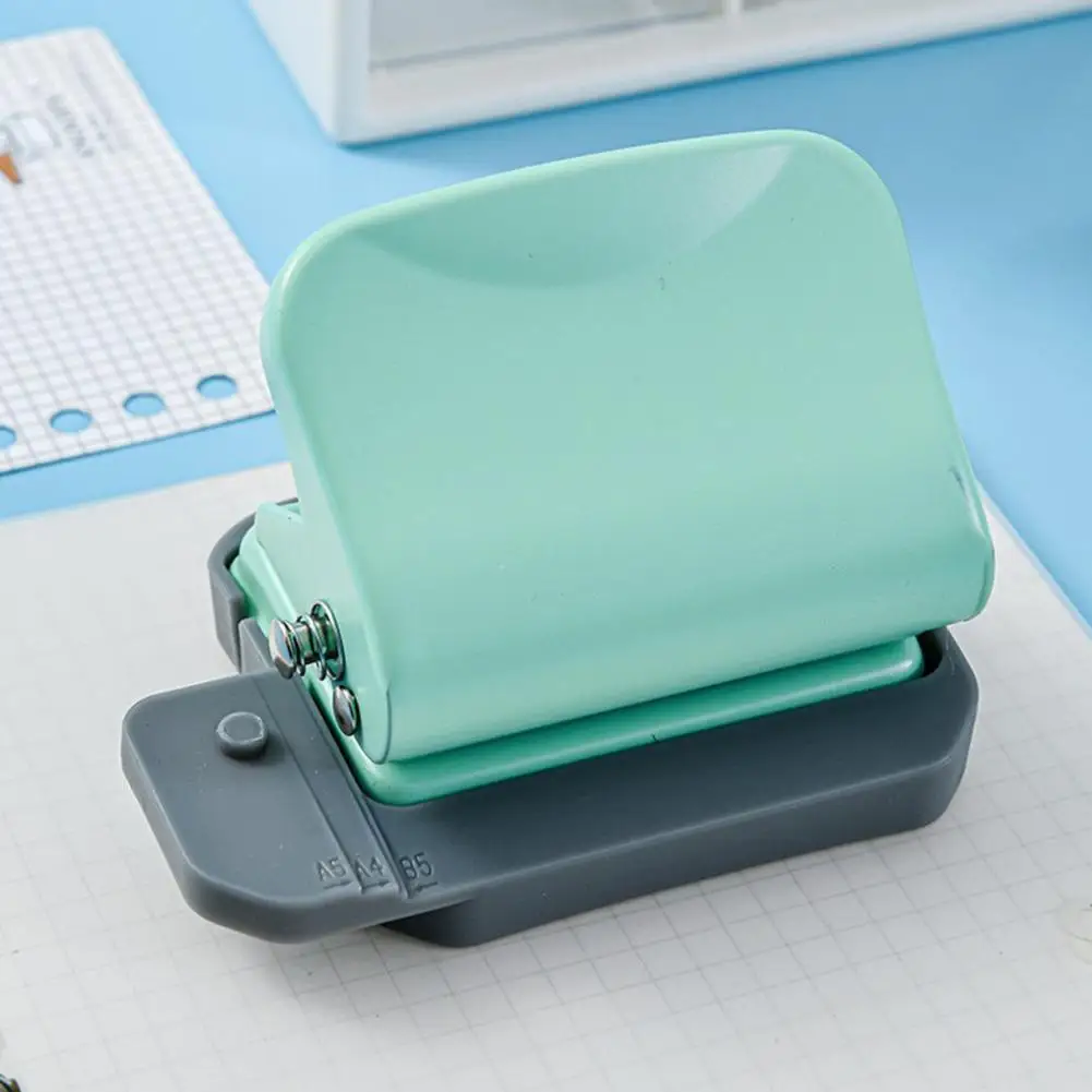 Hole Punch with Anti-slip Design Multifunctional 6-hole Punch with Paper Scraps Storage for B5 Loose-leaf Books for Easy