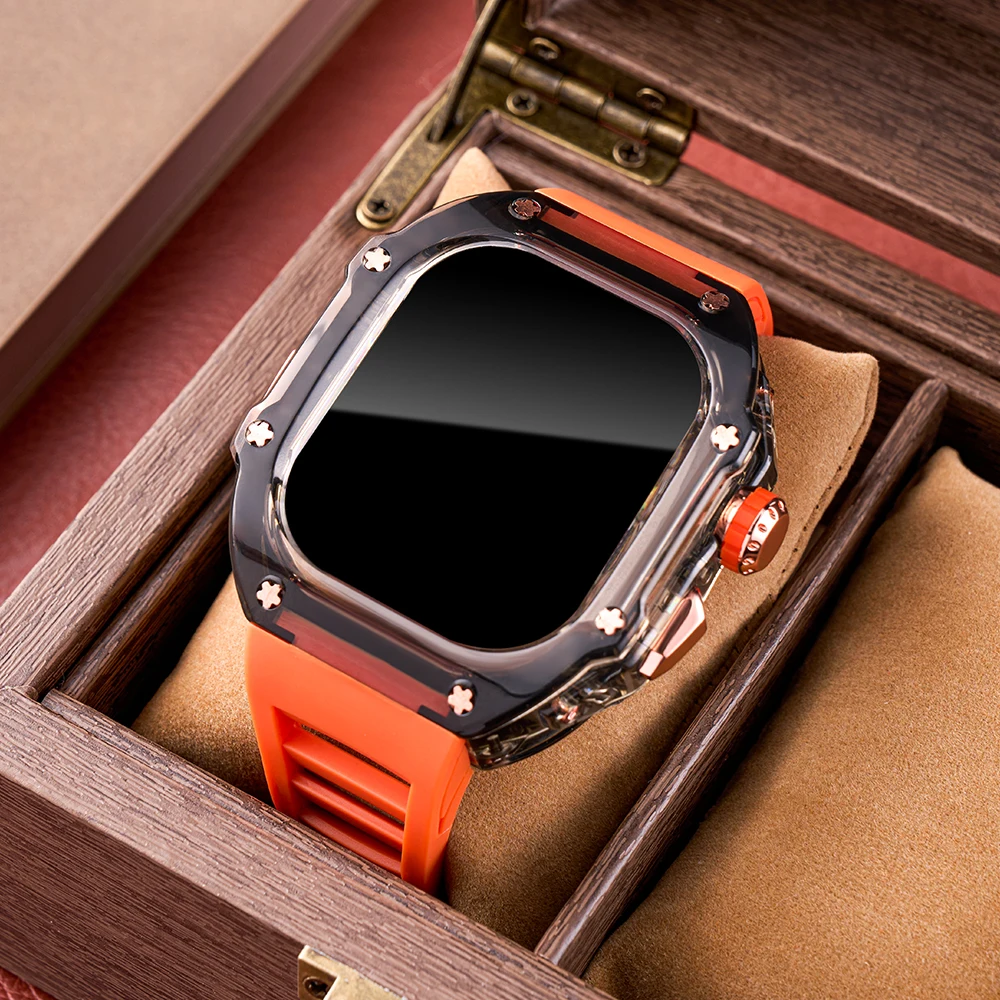 غطاء حزام ناعم لساعة أبل الترا باند 1 2 3 49 مللي متر حافظة ل iwatch Ultra 3 حالات حزام الساعات أساور رياضية من السيليكون كوريا