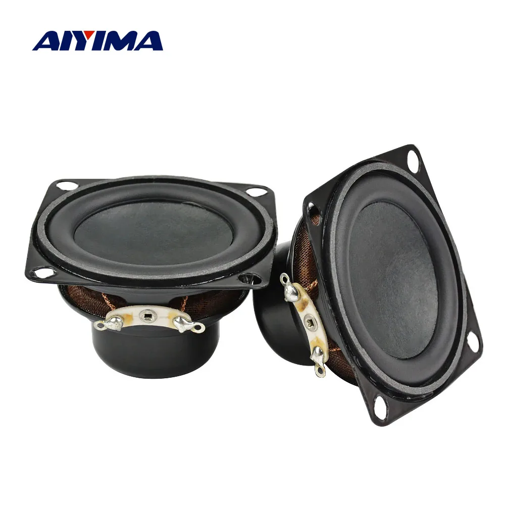 AIYIMA 2 Inch 4 Ohm 10W Audio Full Range Speaker Bluetooth Bass Speaker For Charge 3 Repair Multimedia Home Audio 53MM 2Pcs