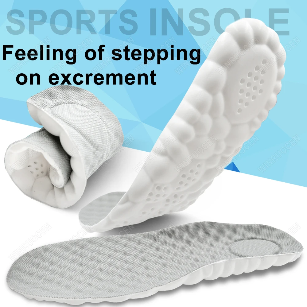 

Latex 4D Massage Shoes Insole Super Soft Sports Insole For Feet Running Baskets Shoe Sole Arch Support Elasticity Inserts Unisex