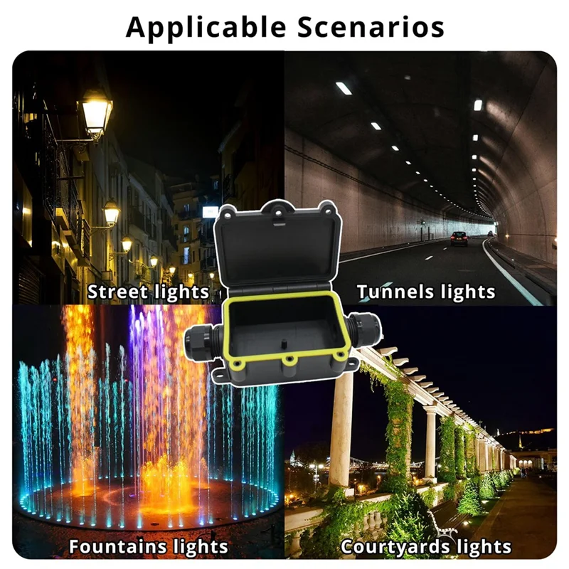 

A23P Underground Electrical Box 2 Way Clamshell-Type, IP68 External Junction Box With Terminal Block And Airtight Plastic Case