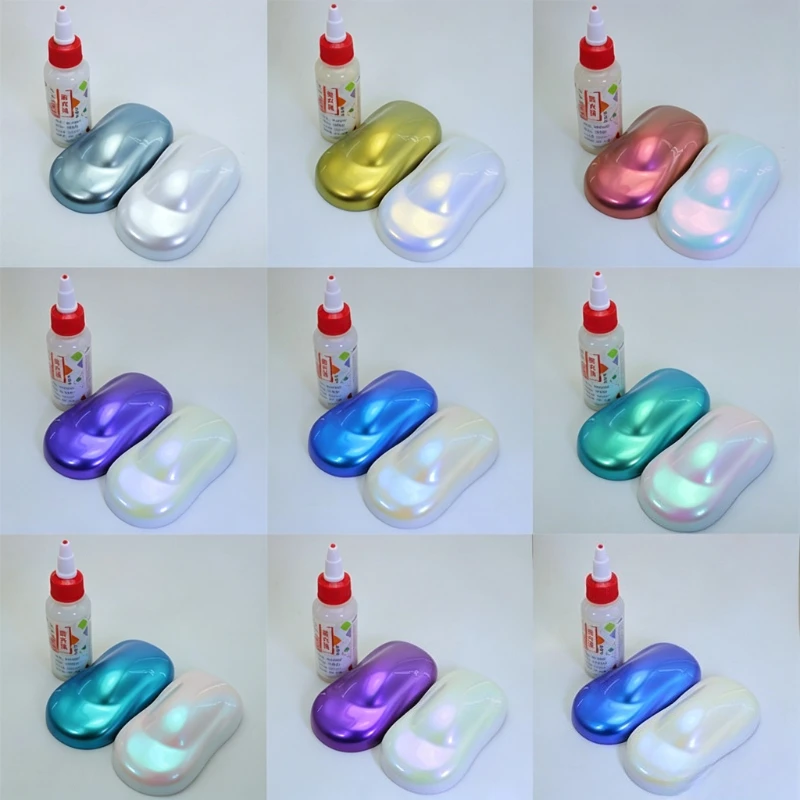 Pearl Model Paint 50ML Gradient Chameleon No Dilution Oil Based Pre Mixed Paint Metal Pearl Paint Pigment for Car Model Coloring