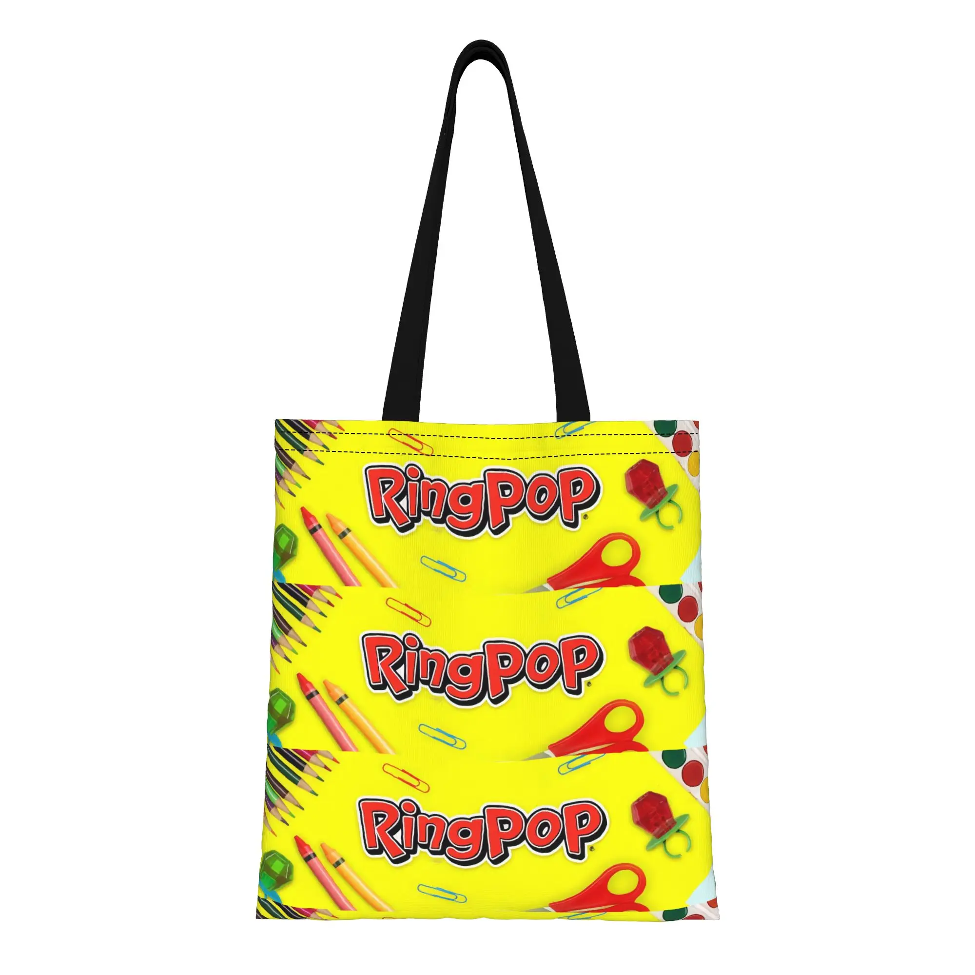 

Сумка-тоут bBazooka Ring Pop candy Canvas для женщин, для покупок, путешествий, активного отдыха, прочная, на плечо, вместительная