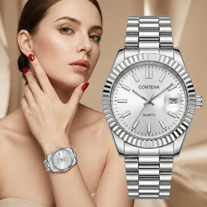 

Роскошные женские часы, лучший бренд, женские кварцевые часы из нержавеющей стали, модные элегантные женские наручные часы, подарок montre femme