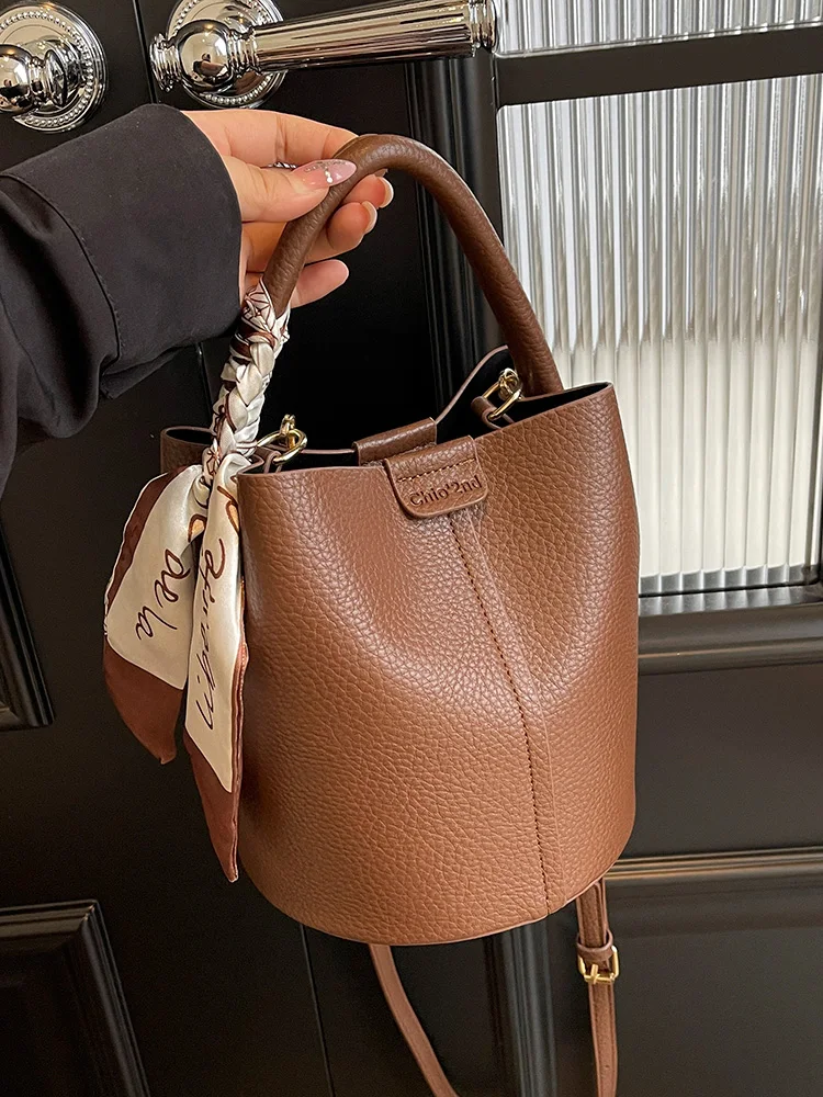 

Сумка-ведка в стиле ретро, женская сумка, новинка 2025, осень-зима, высококачественная сумка на одно плечо, универсальная сумка через плечо Quali Faion