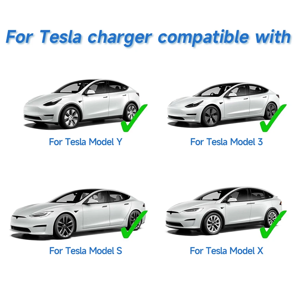 AFYEEV-Chargeur de voiture électrique portable, boîtier de charge EVSE, prise EU, US, CEE, modèles X, Y, S, 3, 16A, 32A