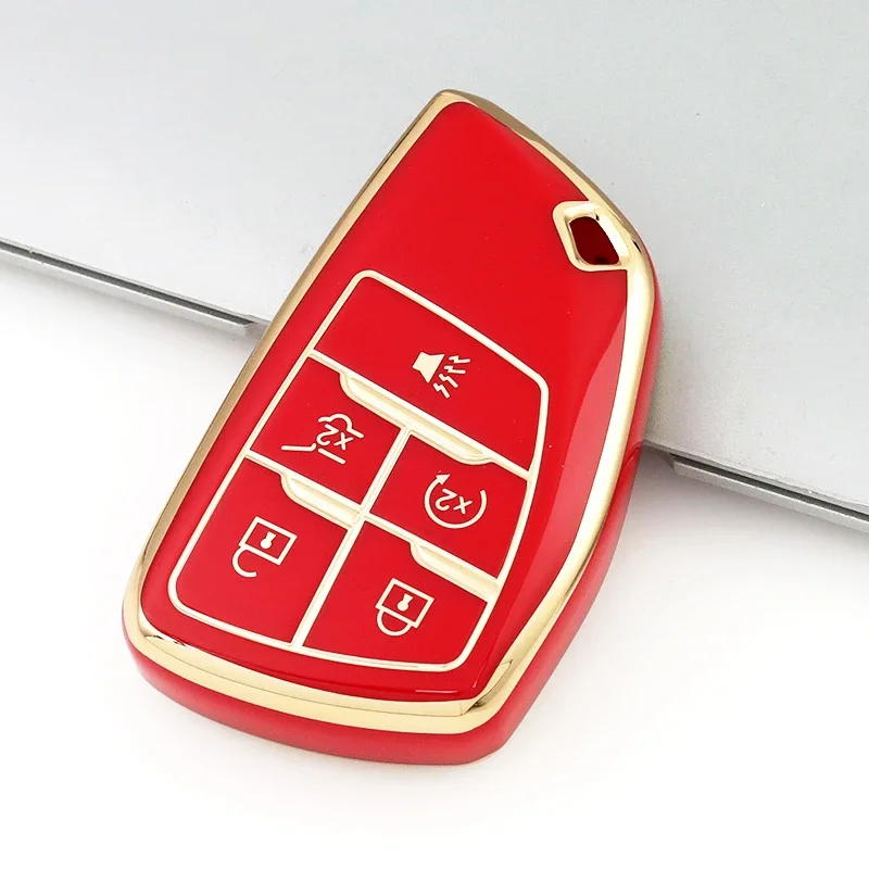 5 Buttons Car Key Case Fob Cover Shell for Chevrolet Tahoe Suburban for GMC Yukon for Buick ENVISION S Plus Avenir 2020 - 2023 view 4