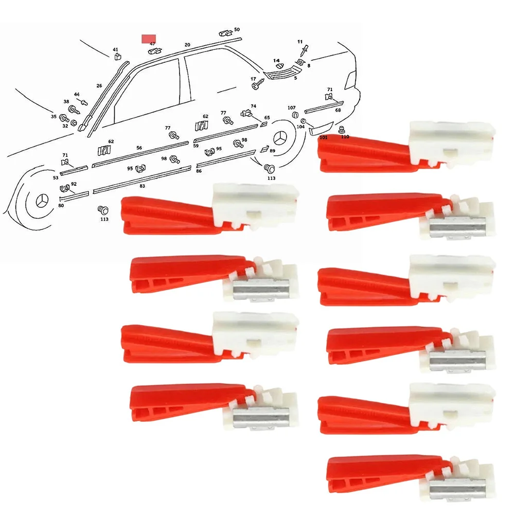 

10 шт. крепежных клипс для обшивки крыши A2016980160 для Mercedes W201 W124 E CLK Class, аксессуары для интерьера автомобиля