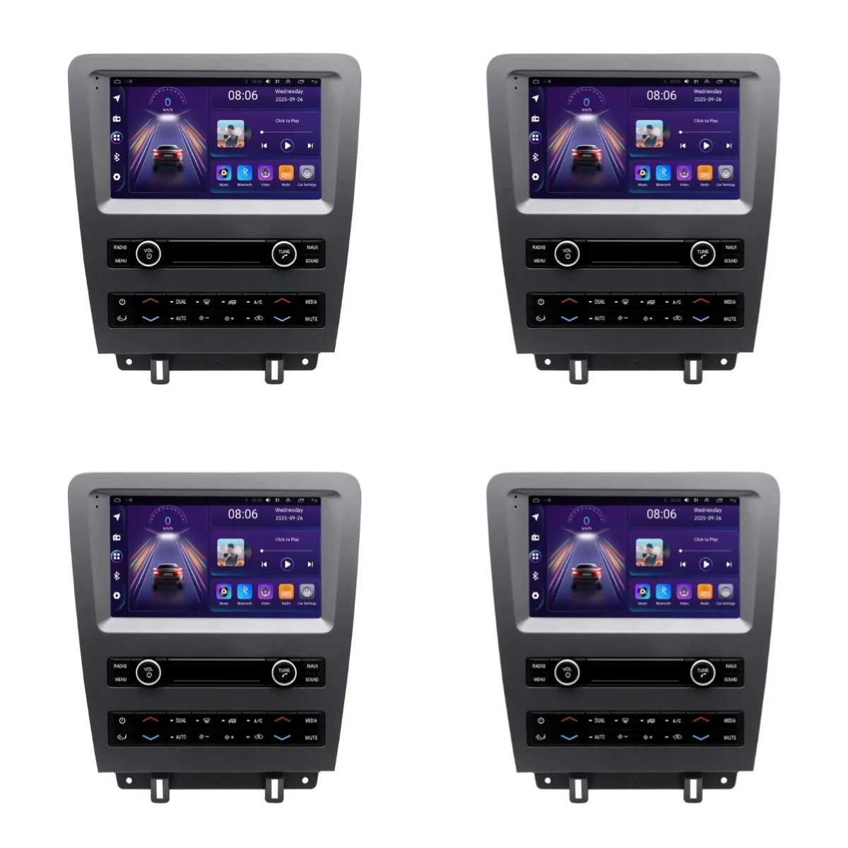 Mustang 10-14 Models Android Large Screen 9-inch In-car Navigation Central Control Car for All-in-one Machine MP3