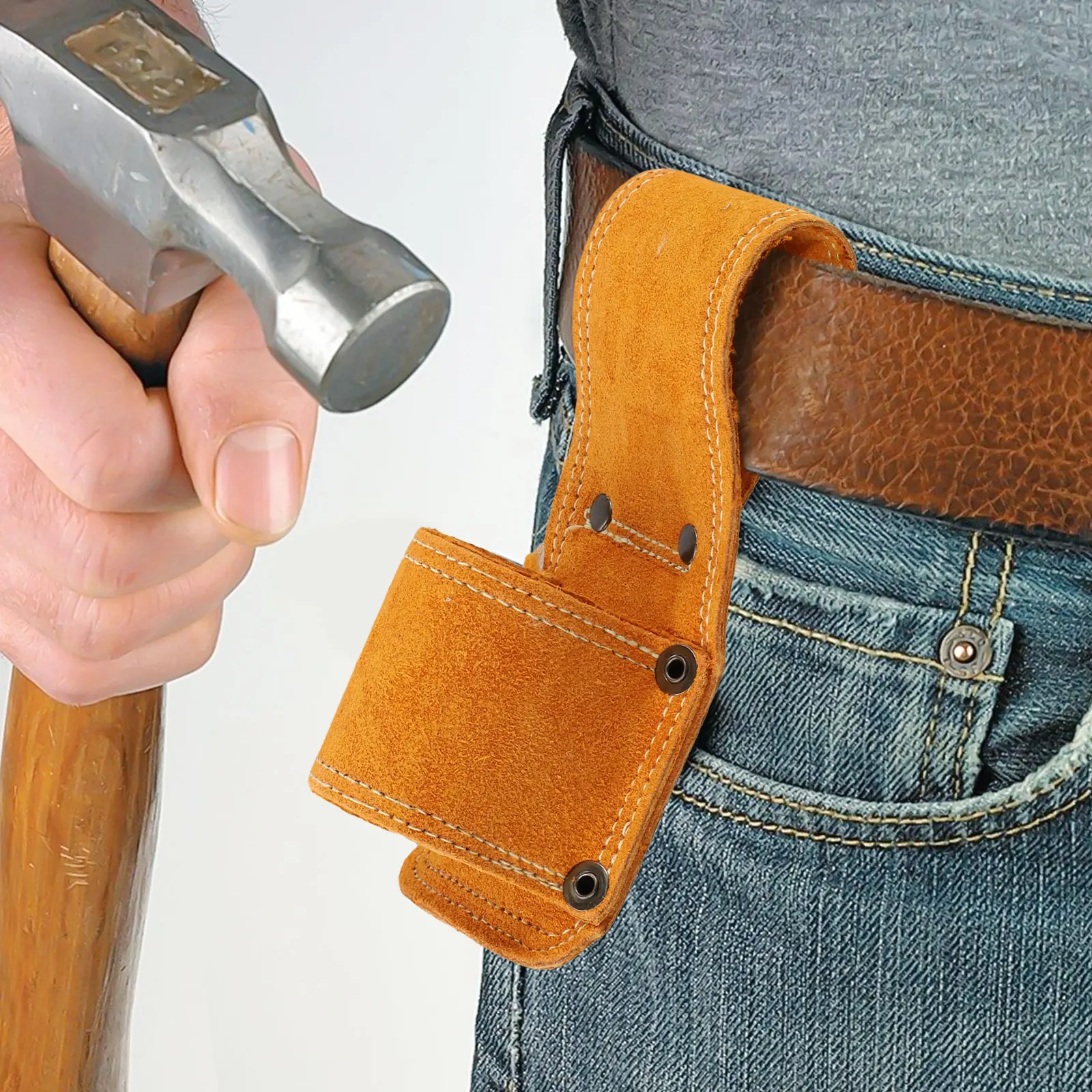 Accesorio para cinturón de herramientas de construcción, ambiente de trabajo, 16CM x 7CM, accesorio seguro, almacenamiento de herramientas, mejora de la productividad