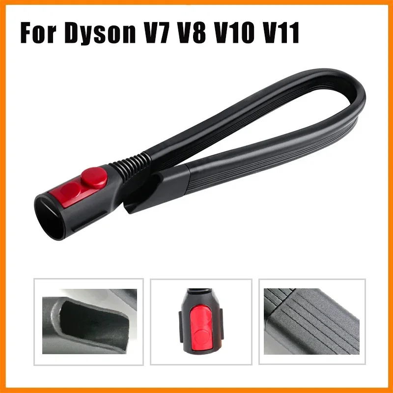 For Dyson V7 V8 V10 V11 Vacuum Cleaner long soft flat suction Bendable Flat mouthed narrow slit suction Head Accessories