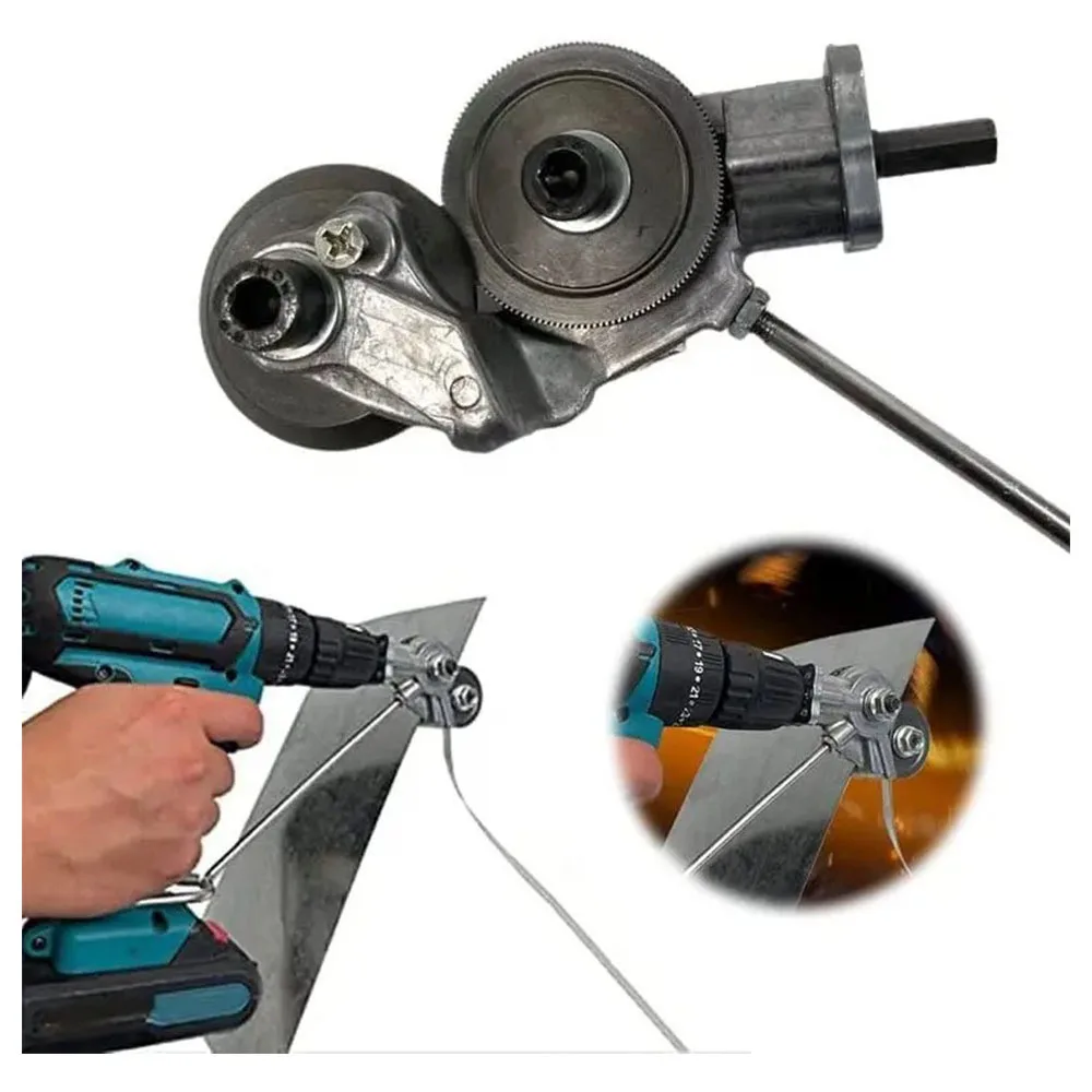 

Sheet Metal Cutter Electric Drill Plate Cutter Metal Nibbler Shear Cutter Attachment Adapter for Cutting Iron White Sheet Copper