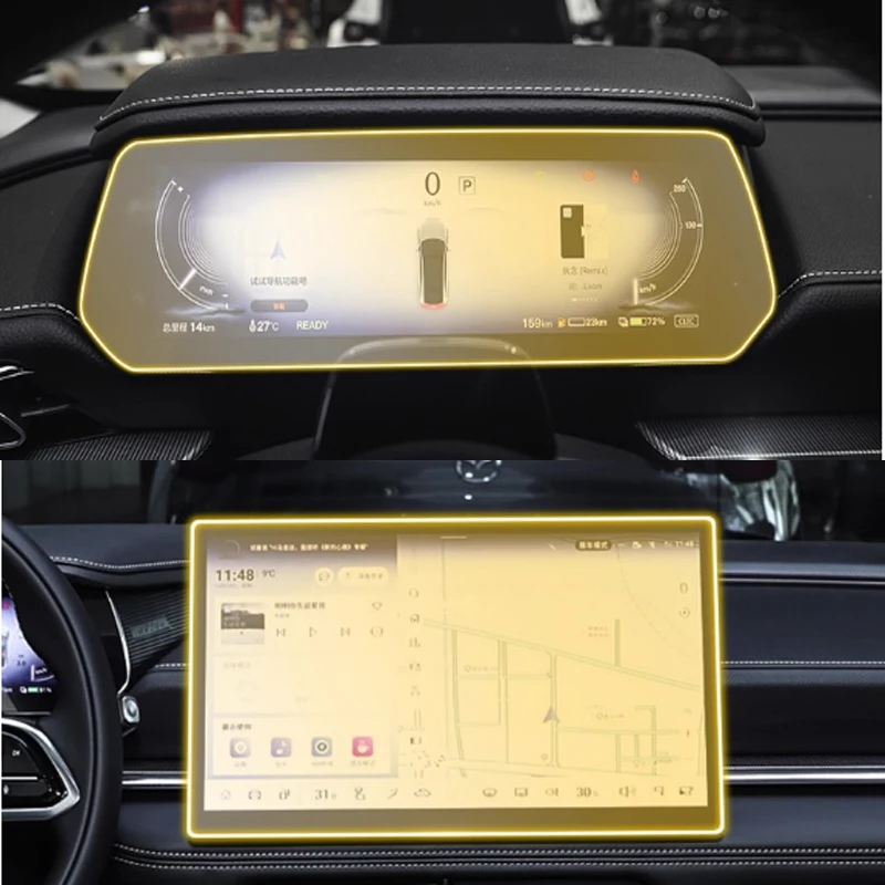 لمازدا 6e/EZ-6 2024-2026 سيارة السيارات الداخلية ذراع السرعة شاشة لوحة القيادة شفافة بولي TPU طبقة رقيقة واقية الملحقات #6