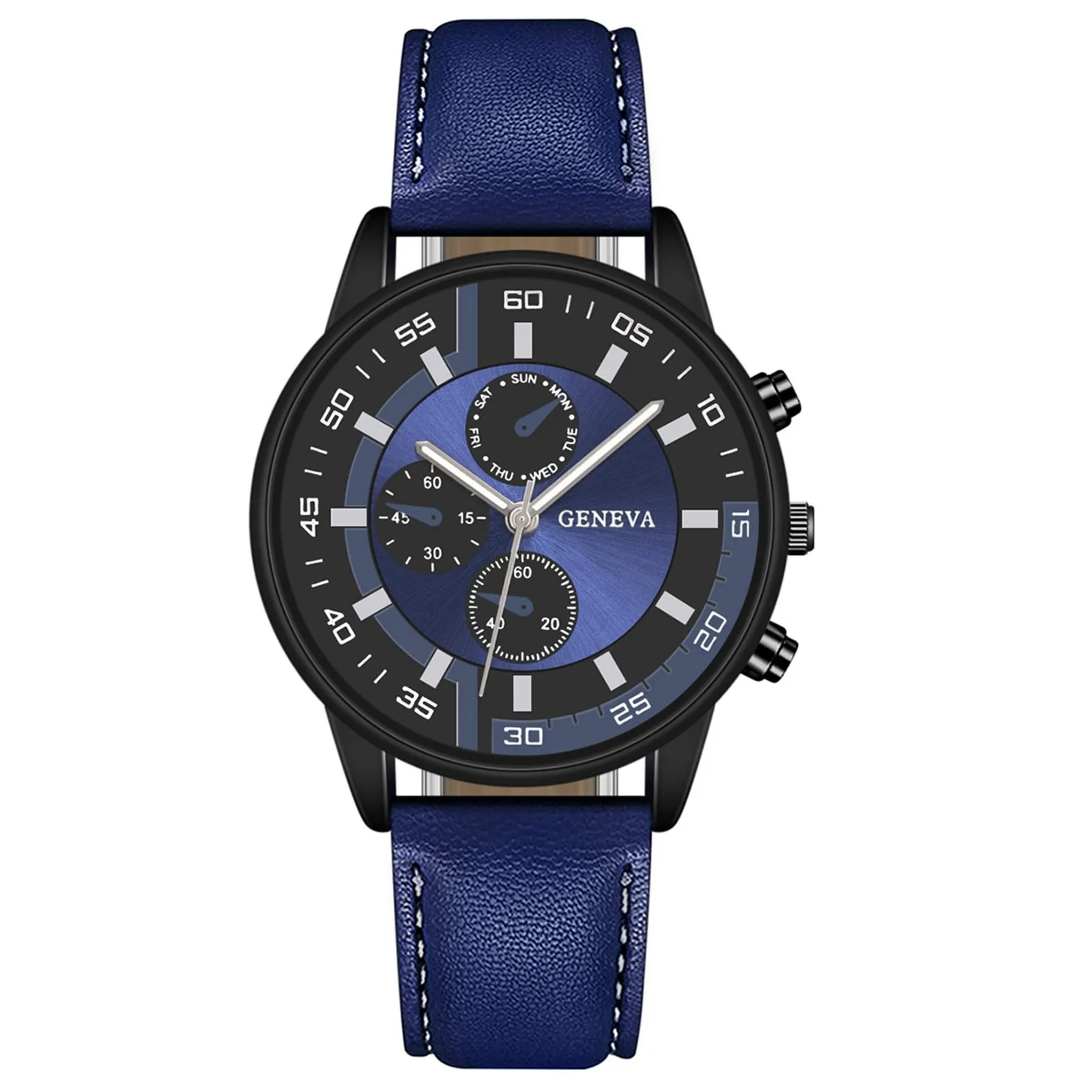 

Men'S Quartz Watch Leather Strap Round Dial Watch Top Luxury Brand Men'S Watch Casual Business Men'S Clock Gift