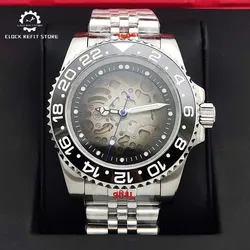 Men's Automatic Mechanical Watch, Sapphire Crystal, Stainless Steel, Waterproof Clock, Crown, NH70, New Men's Fashion Watch