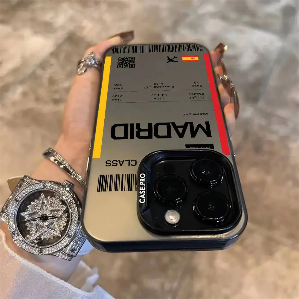 حافظة هاتف إسبانيا لهاتف آيفون 16 15 14 13 12 11 Pro Max Plus - غطاء خلفي ناعم متدرج ملون من مادة TPU #2