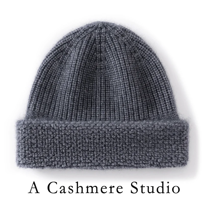 Women'S 100% Cashmere Knitted Hat A Warm And Stylish Accessory For Autumn And Winter Featuring A Towel-Like Embroidered Trim, image 9