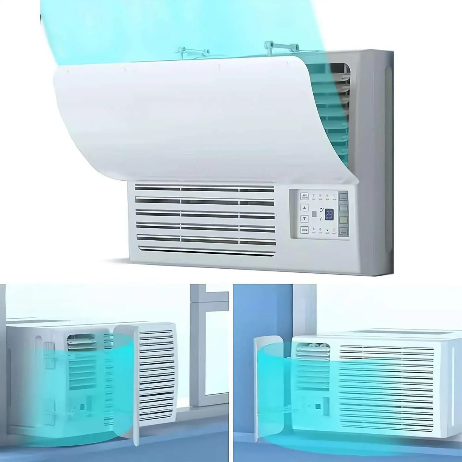 Air Deflector for Wall AC Anti Direct Blowing AC Windshield Window Baffle Airflow Control Screen Wind Guide for Elderly Office