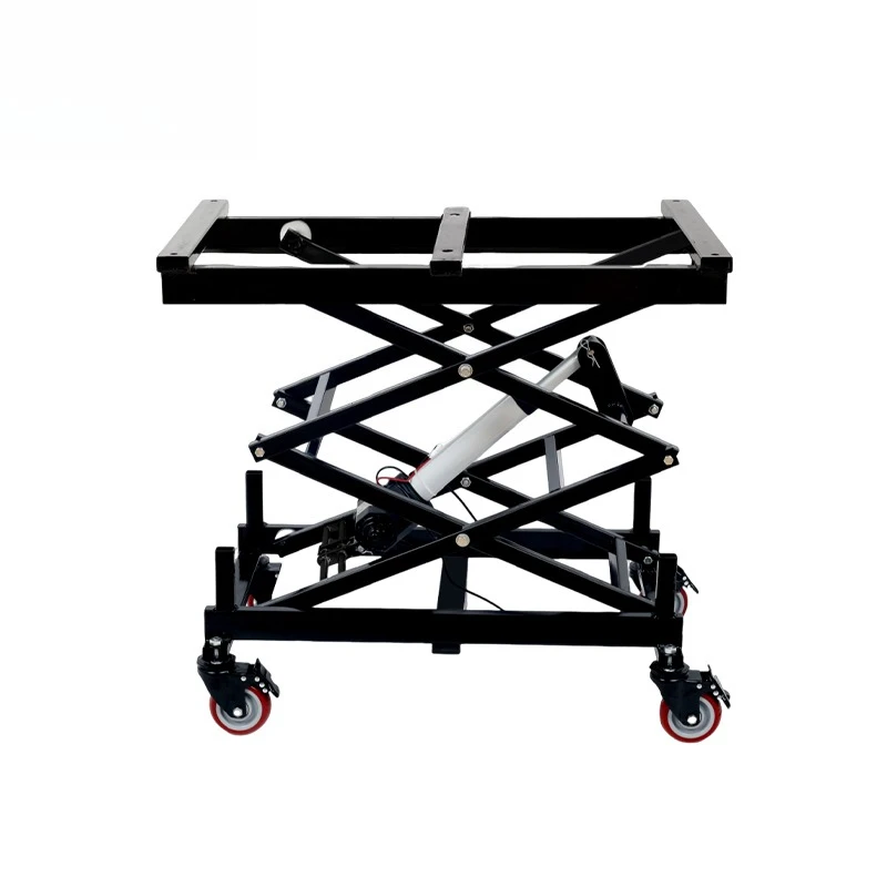 Small electric lifting platform lifting bracket scissor fixed table 900 * 470mm high strength carbon steel up to 1500mm