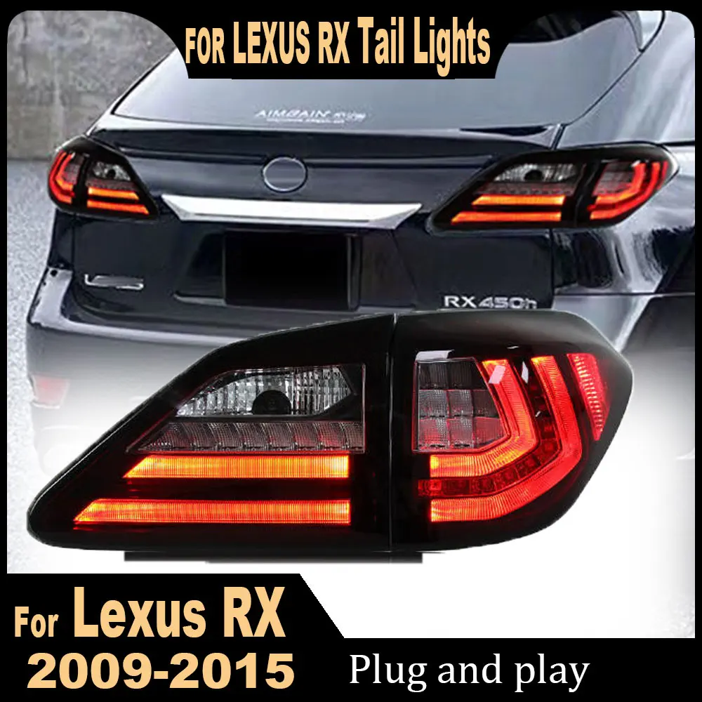 Car Accessories Taillights for Lexus RX350 RX300 2009-2015 RX270 LED Tail Light Fog Brake Reversing Turn Signal Plug and play