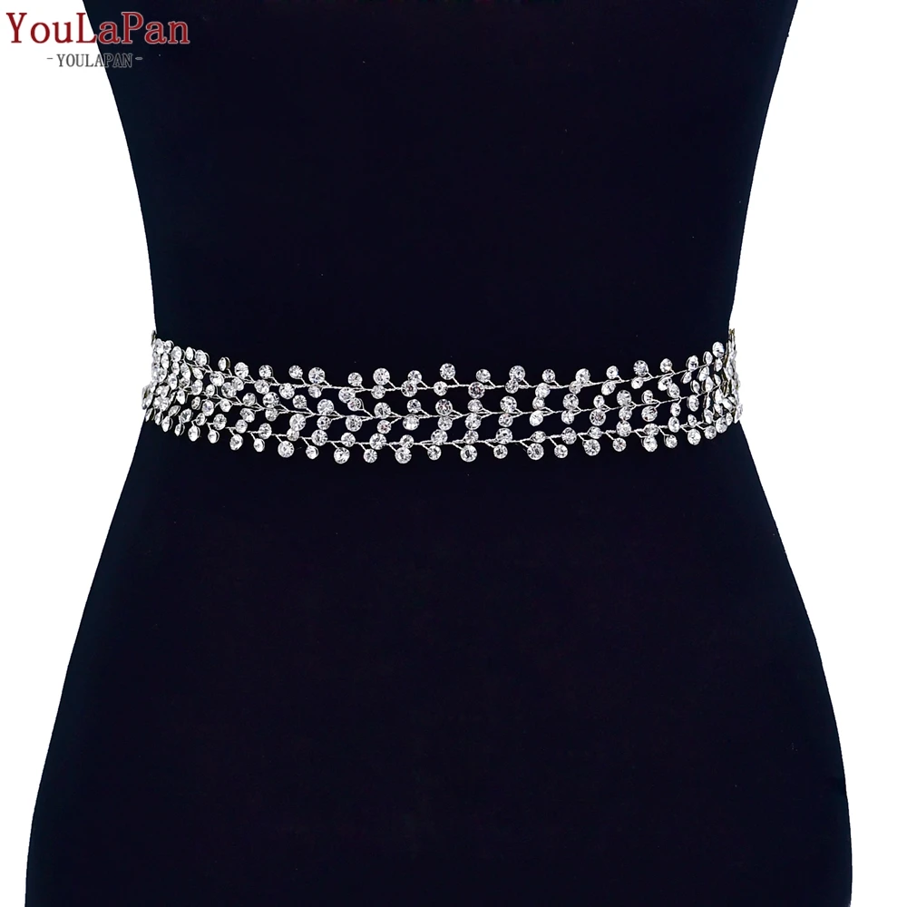 

YouLaPan Rhinestone Wedding Dress Belt Multilayer Bridal Sash Belts Women Robe Evening Gown Belt Wedding Accessories SH552