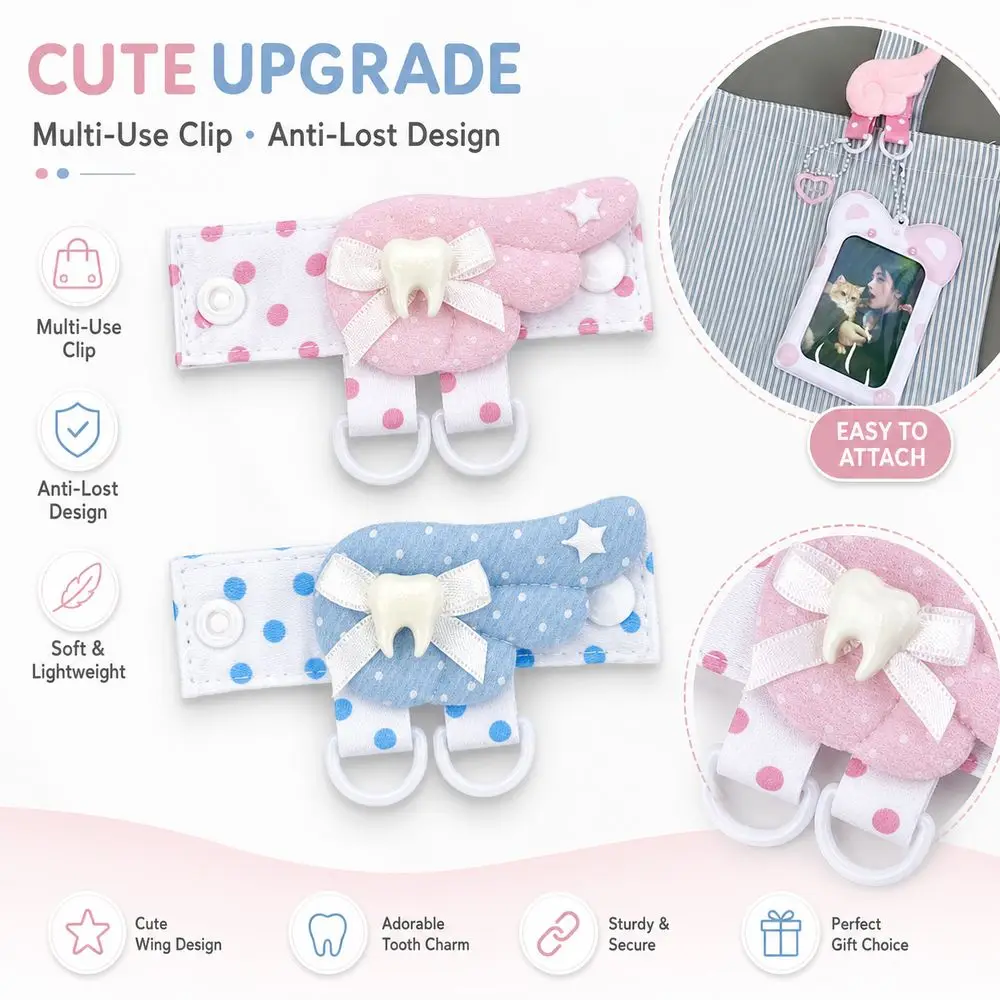 New Display Buckle Bag Hanging Buckle Handmade Wing Pattern Cartoon Doll Keychain Cute Cartoon Display Buckle