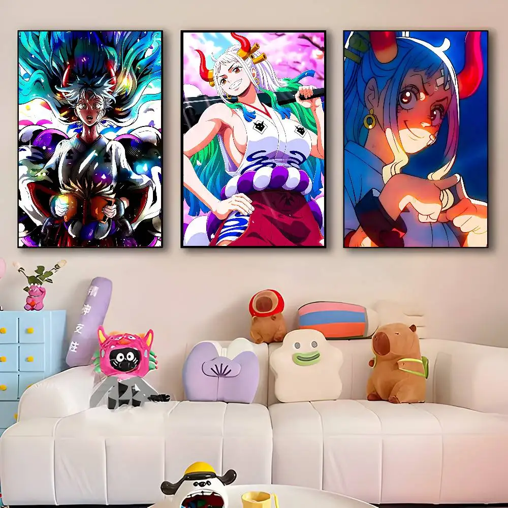 Anime O-One Piece Yamato Posters HD Print Vintage Wall Art Decor for Home Study Room