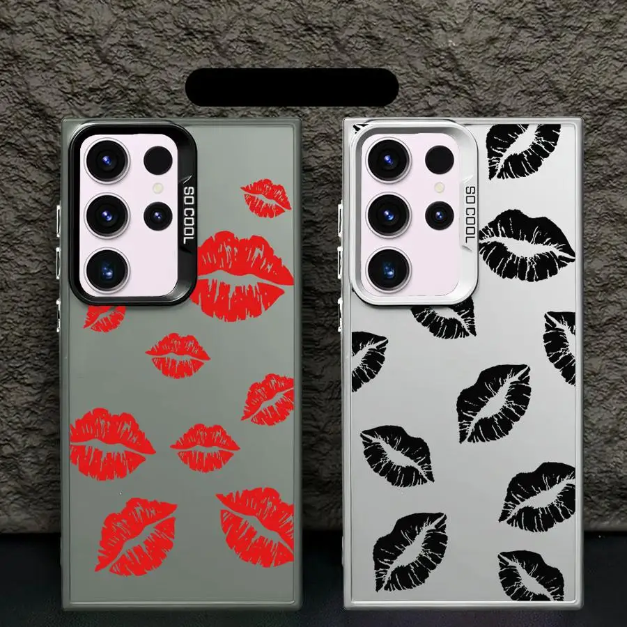 

Lip Print Phone Case for Samsung Galaxy S21 S25 S23 S22 Ultra S24Ultra S20 FE S20 Note 20 Ultra S25Plus S24 FE Soft Shell