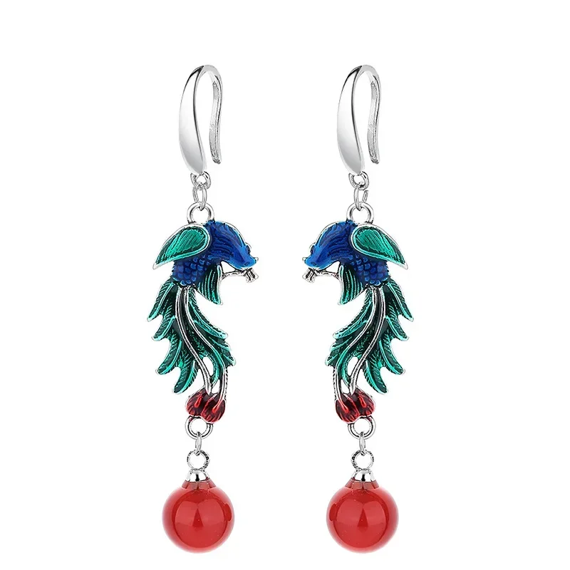 

My Shape Phoenix Drop Earrings for Women Beautiful Fire Bird Animal Dangle Earring Stainless Steel Fashion Jewelry Mother's Day