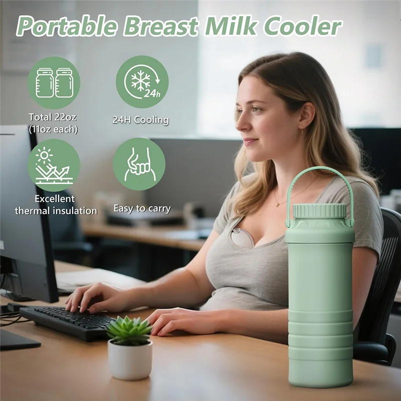 مبرد حليب الثدي المحمول AZ-22Oz للاستخدام في الهواء الطلق بسعة أكبر مبرد حليب الثدي مبرد حليب الثدي