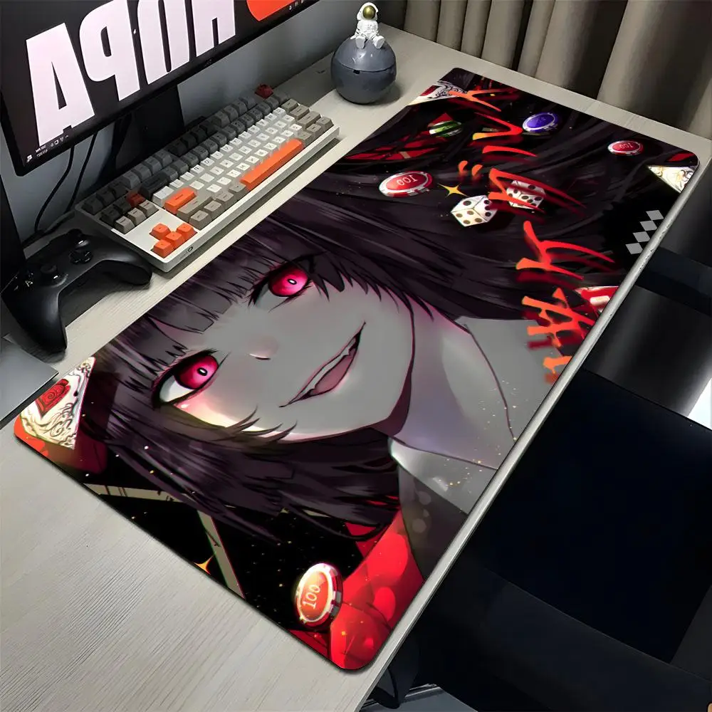 Crazy Excitement Manga Kakegurui Large Gaming inertial navigation system Gamer Big Mouse Mat Computer Locking Edge MousePad