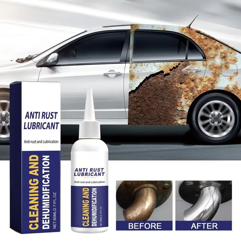 Removedor antioxidante multifuncional para coche, agente de mantenimiento de piezas, limpiador en aerosol, eliminador Universal de óxido de Metal, 80ml