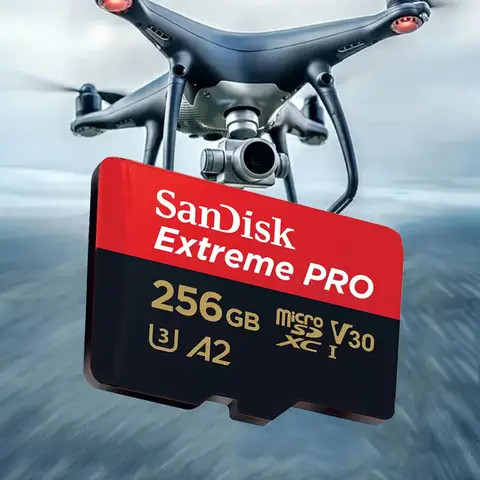 SanDisk Extreme PRO microSDXC UHS-I carte 64GB 128GB 256GB carte mémoire A2 C10 U3 V30 4K UHD carte vidéo TF lecture jusqu'à 200 M/s